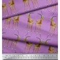 thumbnail image 2 of Soimoi Crepe Silk Fabric Deer Animal Decor Fabric Printed Yard 42 Inch Wide, 2 of 3