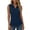 Dark Blue&12^0402D, variant on Summer Tank Tops for Women Collared Quarter Zip Womens Sleeveless Tops Wide Strap Dressy Outdoor Women's Tunic Top XXL