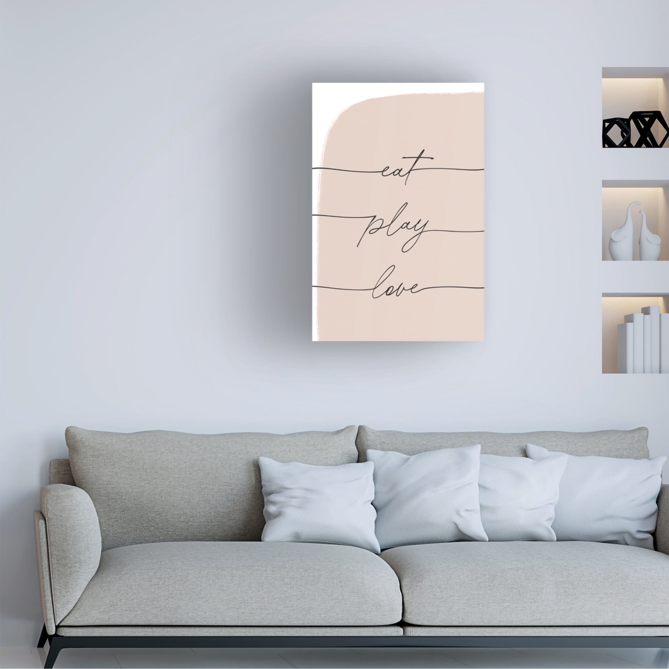 Trademark Fine Art uplusmestudio Eat Play Love Canvas Wall Art