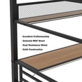 thumbnail image 6 of Bellemave Modern Industrial Full Size Loft Bed with Desk and Storage Shelf Esports Gaming Metal Loft Bed with LED Lights Heavy Duty Full Loft Bed Frame for Teens, Adult, Gamers, Black, 6 of 10