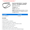 thumbnail image 2 of Main Drive Multi Rib Belt - Compatible with 2014 - 2018 BMW X5 xDrive35d 2015 2016 2017, 2 of 2