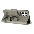 thumbnail image 5 of Allytech Galaxy S25 Ultra Wallet Case,  PU Leather Butterfly Embossed Flip Folio Stand Protective Shockproof Cards Holder Hand Wrist Bumper Phone Case Cover for Samsung Galaxy S25 Ultra - Gray, 5 of 7