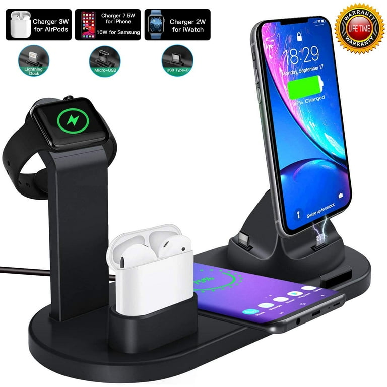 3 in 1 Charging Station, 25W Fast Charger Station Stand for iPhone  14/13/12/11/Pro/Max and Apple Watch,Charging Stand Dock for AirPods,Charger