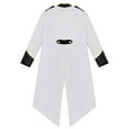 thumbnail image 4 of iiniim Kids Boys Girls Medieval Steampunk Tailcoat Princess Renaissance Tuxedo Jacket Halloween Party Dress Up White 8, 4 of 7