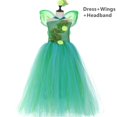 thumbnail image 3 of Vestido de tutú de hada de jardín verde con flores, hojas, hadas, temática de jungla, vestido de desfile para niñas, vestido de fiesta de cumpleaños, disfraz de Halloween, 3 of 5