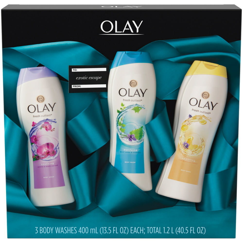 Olay® Fresh Outlast® Exotic Escape Body Wash Gift Pack 3 13.5 fl oz Box