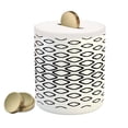 thumbnail image 1 of Abstract Piggy Bank, Trippy Fractal Geometrical Rounded Square Shapes Minimalist Artisan Pattern, Ceramic Coin Bank Money Box for Cash Saving, 3.6" X 3.2", Black and White, by Ambesonne, 1 of 4