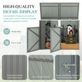 thumbnail image 6 of Outdoor Trash Can Storage Shed, 54 Cu.Ft Outside Garbage Can Storage Shed, Waterproof Horizontal Storage Cabinet, Bicycle Sheds & Outdoor Storage Clearance, Light Grey, 6 of 7