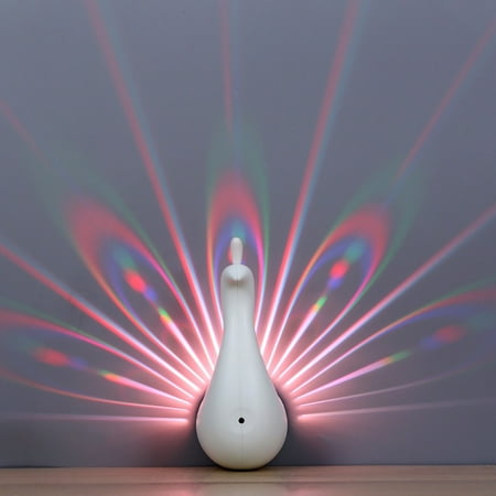 

WEPRO Novelty Animal Peacock Projection Lamp Night Light Home Decoration Gift Sleep
