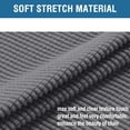 thumbnail image 2 of Juego de 4 fundas elásticas para sillas de comedor para comedor, fundas protectoras para sillas Parsons, fundas protectoras para sillas de comedor, tela jacquard texturizada a cuadros, gris natural, paquete de 2, 2 of 5
