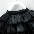 thumbnail image 3 of LIIPEE Girls Skirt Casual Summer Solid Color Layered Flowy Hem Skirt Party Tutu Dress Soft Cute Pleated Skirt Comfortable Breathable Daily Skirt,Black,5-6 Years, 3 of 5