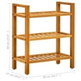 thumbnail image 4 of vidaXL Shoe Rack with 3 Shelves 50x27x60 cm Solid Oak Wood, 4 of 4