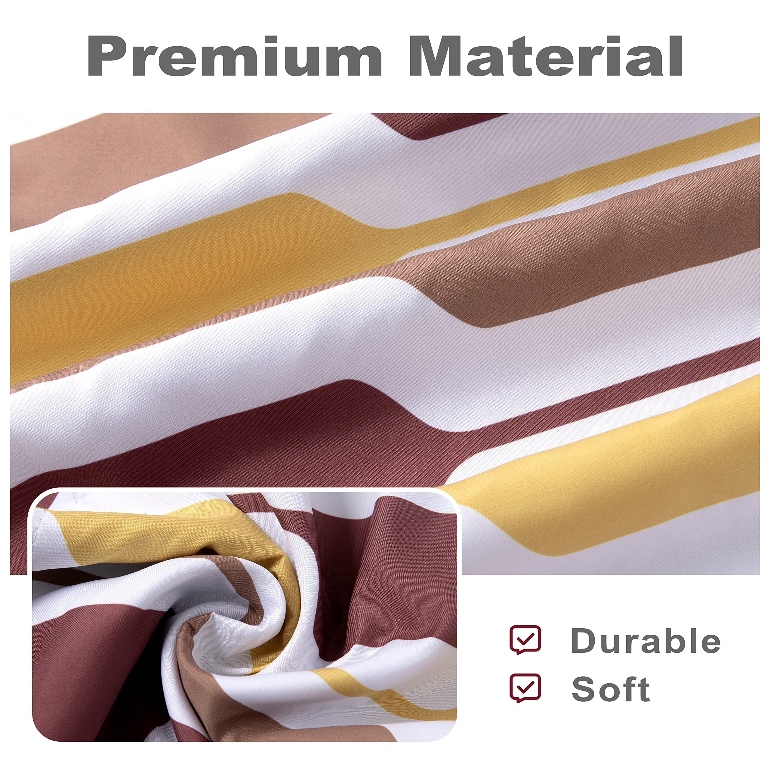 DriftAway Riley Geo Lined Window Curtain Valance Mid Century Geometric Pattern 2 Layers Rod Pocket, 52" x 18" Plus 2" Cotta