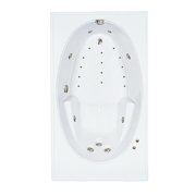 WaterTech Acrylic 72 in. x 42 in. SW Drop-In Whirlpool and Air Bath Combination Tub - White