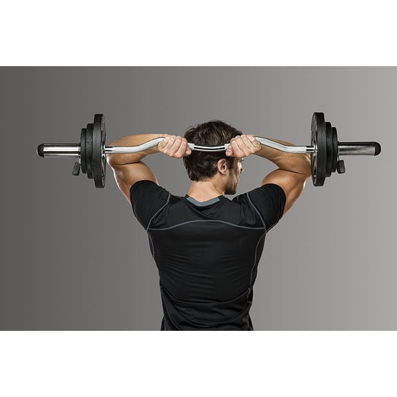 Hollow Curl Bar and  Handle Set with Spring Collars for Home Gym Strength Training