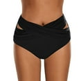thumbnail image 2 of Shorts de Maillot de Bain pour Femmes Tankini Bas de Maillot de Bain Boardshort Été devant Croisé à Lacets Maillot de Bain Shorts de Plage pour Filles, 2 of 9