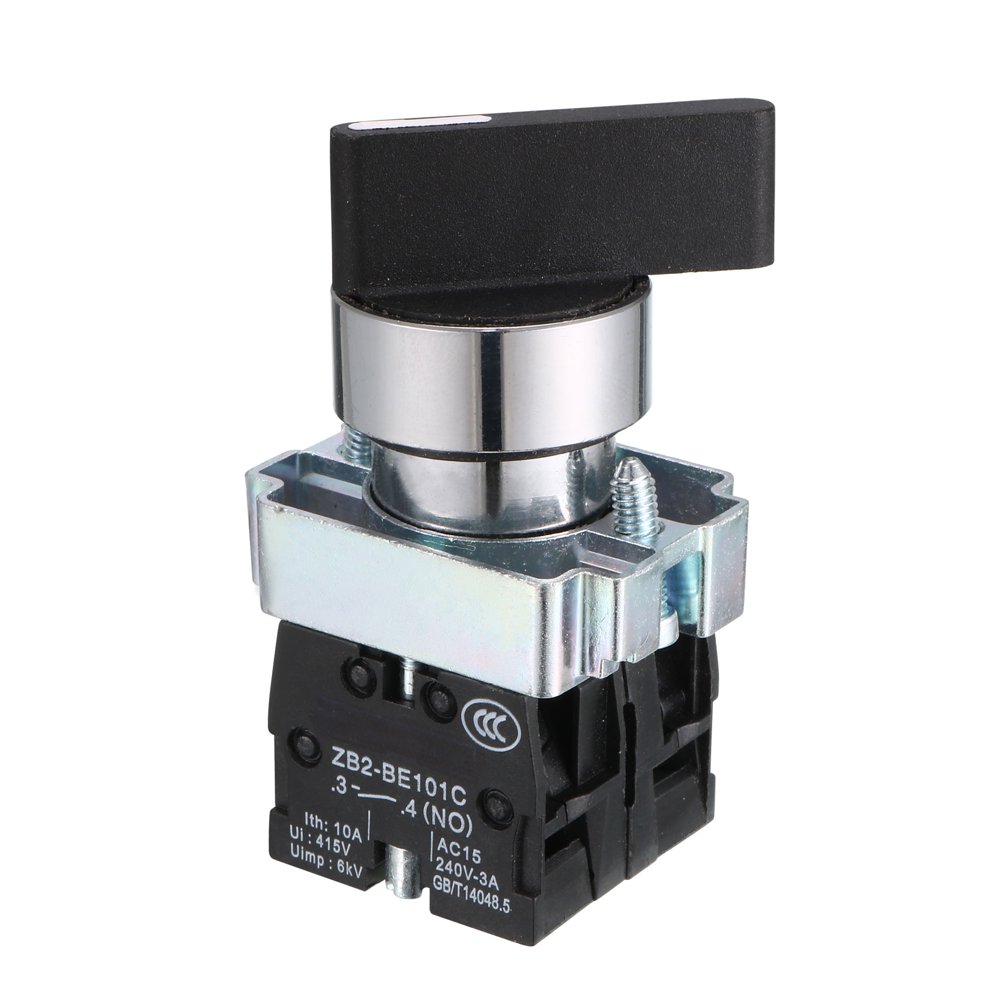 Rotary Selector Switch 2 Positions 1NO 1NC SelfLock Latching 415V 10A