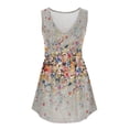 thumbnail image 5 of Aloohaidyvio Tops Clearance,Fashion Womens Summer V-Neck Sleeveless Print Casual Tank Top Blouse, 5 of 6