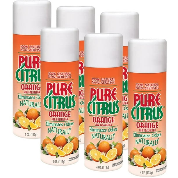 Pure Citrus Spray 4 Oz. Car Air Freshener, Orange (6Pack) Walmart