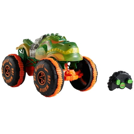 Hot Wheels Monster Trucks RC Rageasaur, Battery-Powered Remote-Control Toy Truck in 1:15 Scale