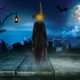 thumbnail image 5 of Decoraciones de Halloween, conjunto de bruja iluminada, fiesta, patio, casa fantasma, decoración del hogar, 5 of 5