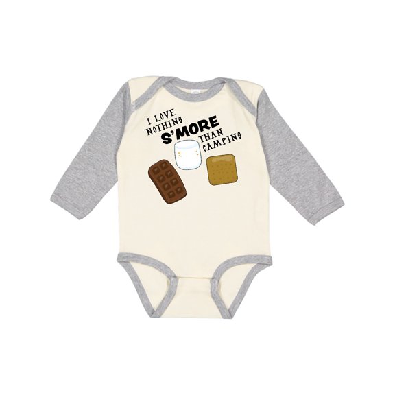 Inktastic I Love Nothing S'more Than Camping Boys or Girls Long Sleeve Baby Bodysuit