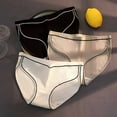 thumbnail image 3 of yunLCZ Women's Cotton Underwear High Waist Lady Underpants Women Mid Waist Elastic Soft Cotton Solid Color Breathable Briefs, 3 of 4