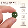 thumbnail image 4 of Uxcell 50 piezas de botones de costura de resina, 15 mm (5/8 pulgadas) botones decorativos redondos de 2 agujeros para abrigo, ropa y decoración navideña, verde oscuro, 4 of 6