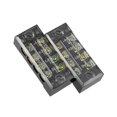 thumbnail image 1 of Unique Bargains 2 Pcs 4 Positions Dual Rows 600V 15A Wire Barrier Block Terminal Strip TB-1504L, 1 of 3