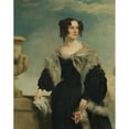 thumbnail image 2 of Follower Of Franz Xaver Winterhalter 15x18 Black Ornate Wood Framed Double Matted Museum Art Print Titled - Portrait of a Lady, 2 of 5