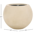 thumbnail image 4 of Safavieh 15.7" x 15.7" x 12.7" Round Beige Concrete Ficonstone Planter, 4 of 7