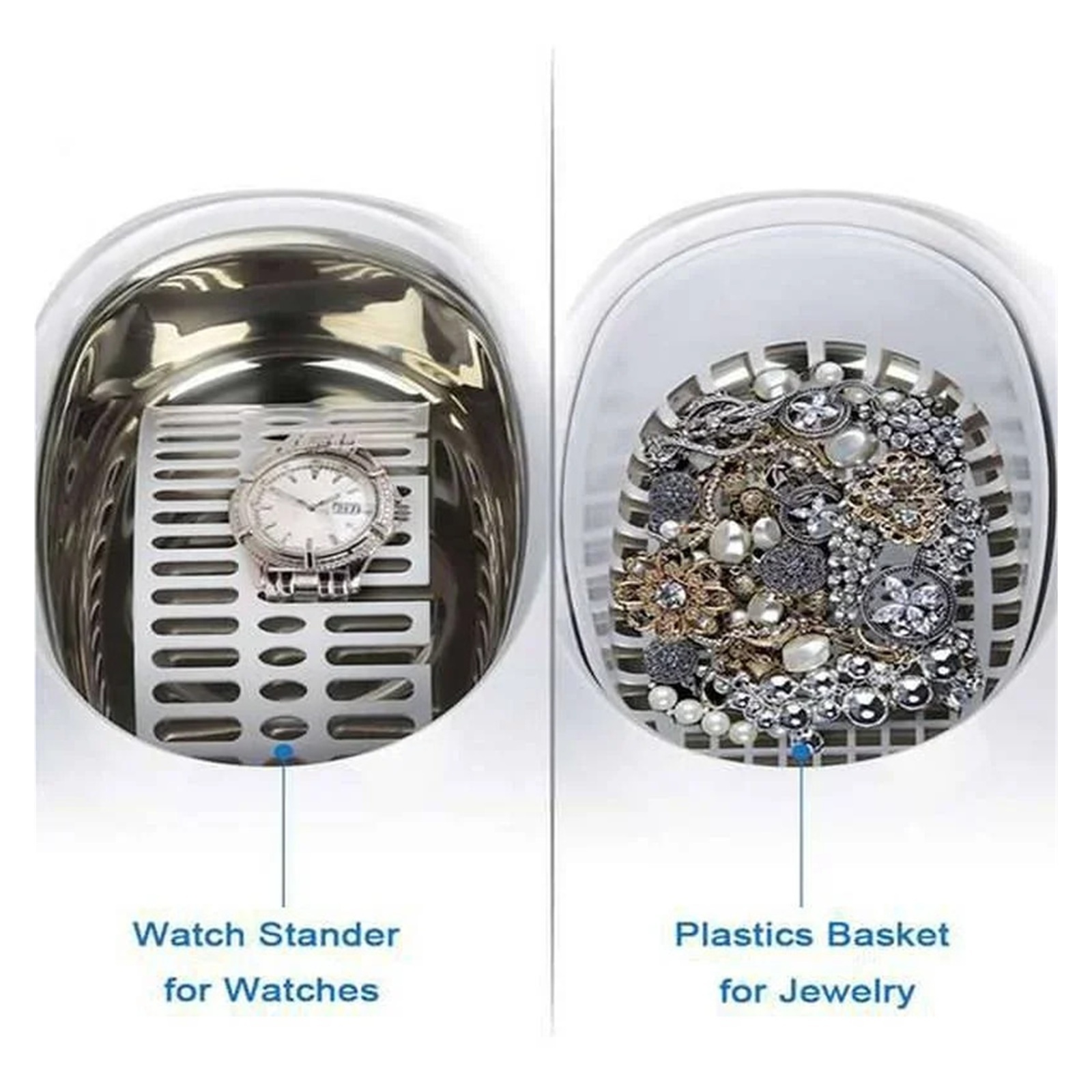 600ml Ultrasonic Cleaner Bath Timer for Jewelry Parts Glasses Manicure Cutters Ultrasonic Sound Box ,Convenient to Use