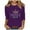 Purple, variant on Jinhomg Women's Trendy Holiday Shirt Novelty Sparkly Sequin Letter Print Tops 3/4 Sleeve Mardi Gras Tunics Ladies Carnival Themed Parade Street Outfit Pink M