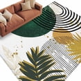 thumbnail image 2 of Rectangle Area Rugs 6 x 9 Ft, Green Yellow Boho Non-Slip Residential Carpet, Modern Abstract Geometric Indoor Crawling Mats Runner Rugs for Living Room/Dining Room/Bedroom, 2 of 8