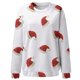 thumbnail image 2 of Gibobby Sudaderas navideñas Blusa de manga larga con cuello en O para mujer, para uso diario, en casa, al libre, con estampado navideño(Blanco,M), 2 of 5