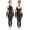 Black, variant on iiniim Kids Girls Sparkly Long Sleeve Full Body Unitard Gymnastics Leotard Bodysuit Ballet Dancewear White 12