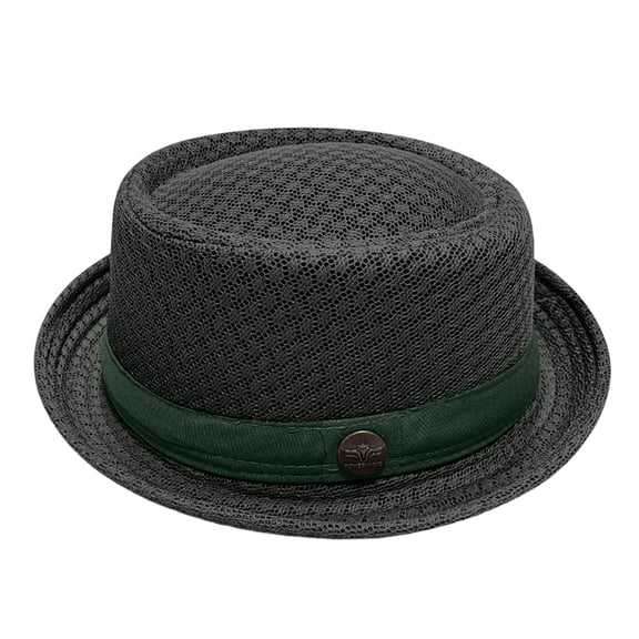 Unisex Trilby Fedora Hat Mesh Breathable Sun Hat Men Women Summer Outdoor Lightweight Small Dress Hat for Beach Travel Vacation Green