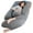 Jersey Knit Cotton Gray- 65inch, variant on U-Shaped Pregnancy Pillow for Sleeping, Full Body Support for Back, HIPS & Belly - 65 Inch Maternity Pillow with Machine Washable Cover | Maternity Essential