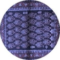 thumbnail image 1 of Ahgly Company Indoor Round Persian Blue Traditional Area Rugs, 6' Round, 1 of 4