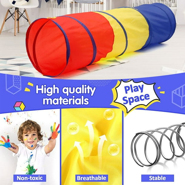 150Inch Baby Tunnel 2Packs Kids Crawl Tunnel Play Tunnel 6ft Colorful Play Tunnel Crawl Tube Play Tent Tunnel Kids Indoor Outdoor Tunnel Toys Twist lock Climbing Tunnel for Toddlers Baby Walmart