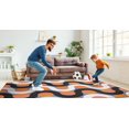 thumbnail image 4 of Tapis d'extérieur lavable Jupiter orange & rose 7 pi x 9 pi, 4 of 9