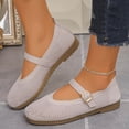 thumbnail image 5 of Women's Barefoot Mary Jane Flats - Wide Toe Box & Square Toe Mesh Knit Ballet Flat Shoes, Comfortable Dressy Casual Soft Soled Shoes Beige 8.5(41), 5 of 9