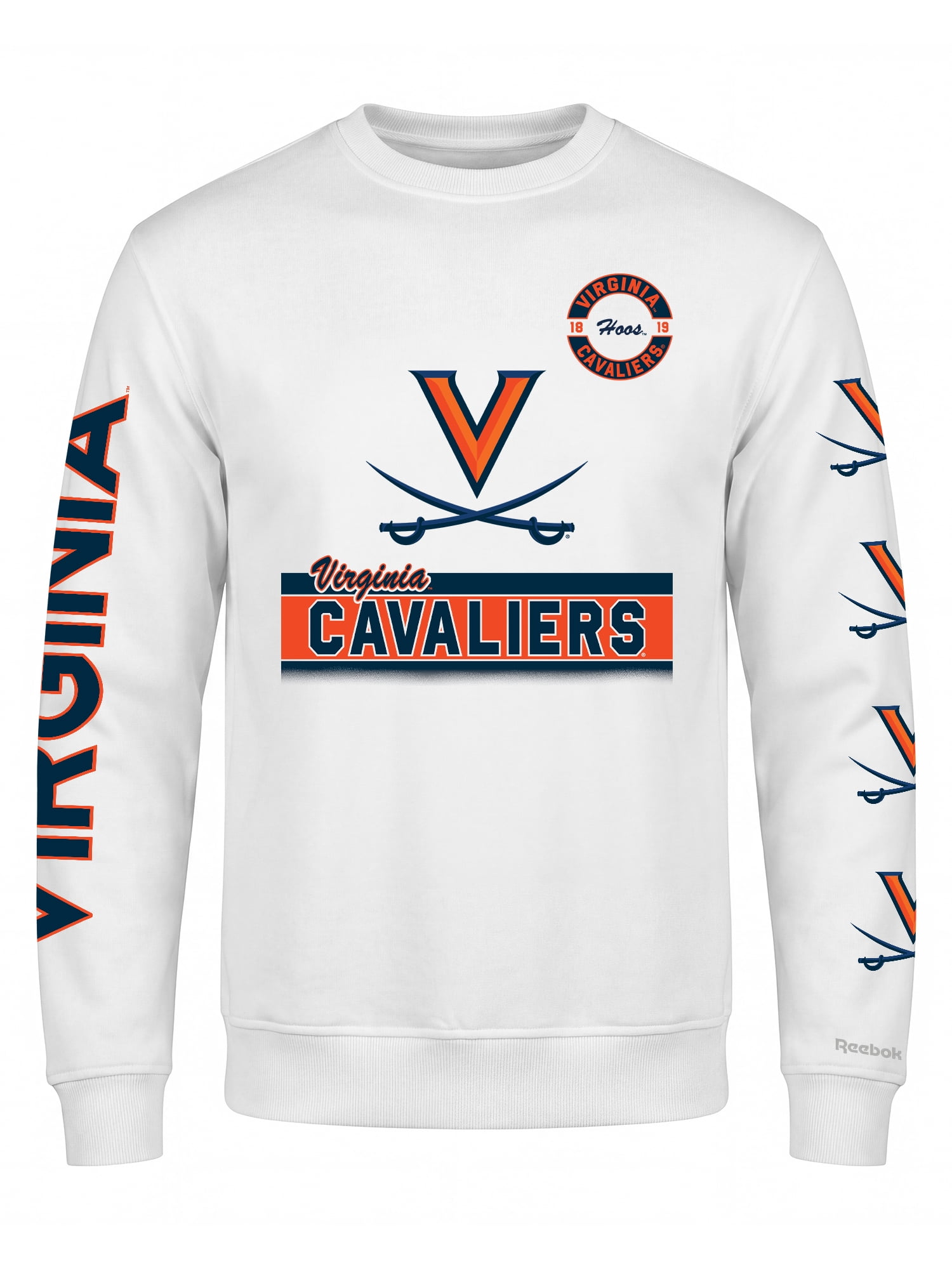 Virginia Cavaliers Reebok Mens White Crew Sweatshirt
