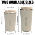 thumbnail image 3 of Aquaphile Double Walled Stainless Steel Insulated Coffee Travel Coffee Mug,Ivory 17 Oz, 3 of 8