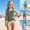 Army Green, variant on Heydday Girls 2-Piece Tankini Swimsuit, Adjustable Drawstring Swim Top with Palm Print Bikini Bottom, Modest Bathing Suit for Kids(Army Green/9-10 Years)