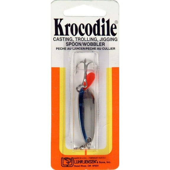 Luhr Jensen Krocodile 3/16 Oz Chr/Blue Stp - 1003-3160306