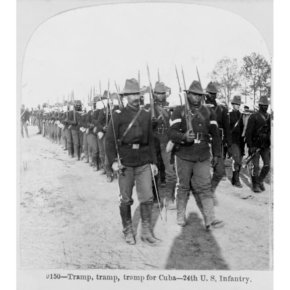 Buffalo Soldiers Of The 24Th U.S. Infantry -- Tramp History (18 x 24)