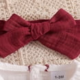 thumbnail image 5 of Bovxnpu Baby Girls' Bodysuits 2PC Long Sleeve Infant Bodysuit Bow Headband Winter Fall Bodysuit Summer Outfits, 5 of 9