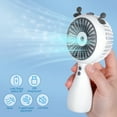 thumbnail image 4 of Dalazy Mini USB Charging Handheld Fan Air Cooler 3 Speed Water Spray Desktop Outdoors Personal Travel Home Gift Student Pink, 4 of 6