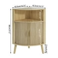 thumbnail image 7 of Bathroom Floor Corner Cabinet with Doors, Freestanding Narrow Storage Cabinets for Living Room, Kitchen, Wood Color, 7 of 7